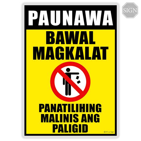 bawal magkalat sign